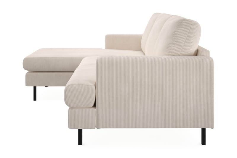 Menard Compact 3-sits Vänstervänd L-formad Divansoffa i Manchester - Beige - Möbler - Soffa - Divansoffor & schäslongsoffa