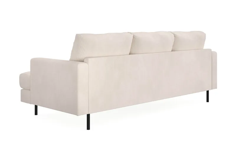 Menard Compact 3-sits Vänstervänd L-formad Divansoffa i Manchester - Beige - Möbler - Soffa - Divansoffor & schäslongsoffa