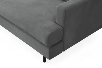 Menard Compact 3-sits Vänstervänd L-formad Divansoffa i Manchester - Grå - Möbler - Soffa - Divansoffor & schäslongsoffa