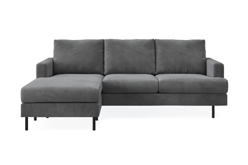 Menard Compact 3-sits Vänstervänd L-formad Divansoffa i Manchester - Grå - Möbler - Soffa - Divansoffor & schäslongsoffa