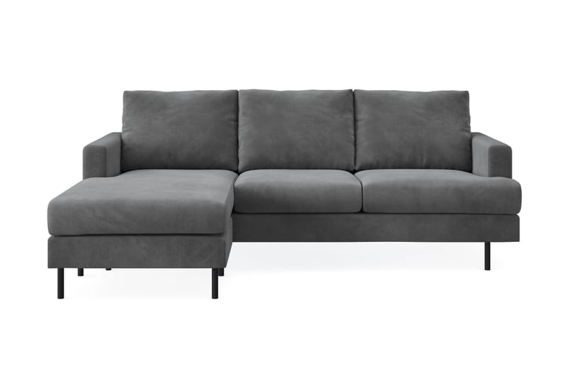 Menard Compact 3-sits Vänstervänd L-formad Divansoffa i Manchester - Grå - Möbler - Soffa - Divansoffor & schäslongsoffa
