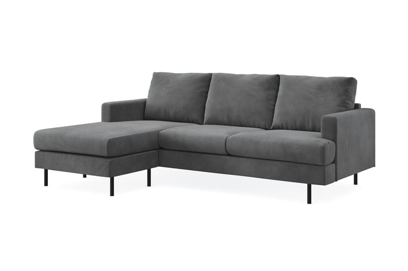 Menard Compact 3-sits Vänstervänd L-formad Divansoffa i Manchester - Grå - Möbler - Soffa - Divansoffor & schäslongsoffa