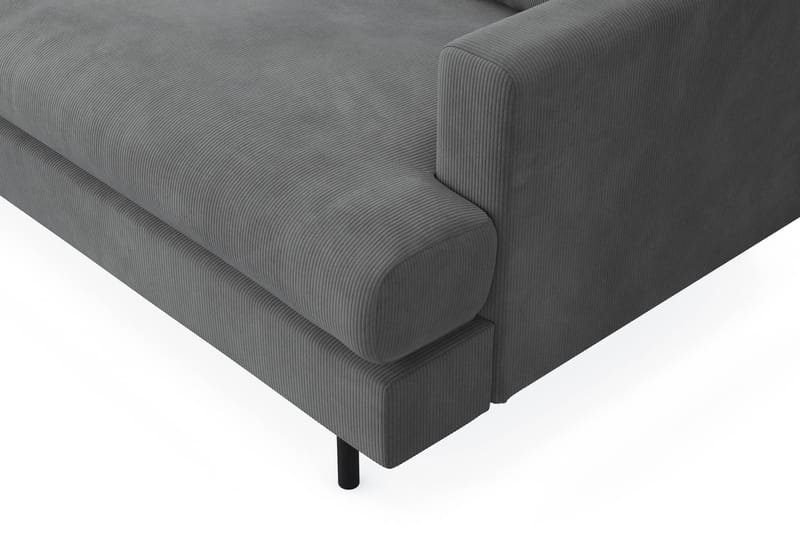 Menard Compact 3-sits Vänstervänd L-formad Divansoffa i Manchester - Grå - Möbler - Soffa - Divansoffor & schäslongsoffa