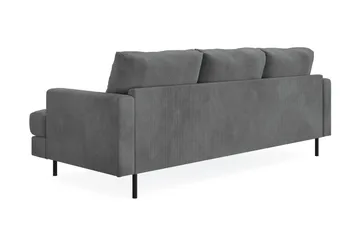 Menard Compact 3-sits Vänstervänd L-formad Divansoffa i Manchester - Grå - Möbler - Soffa - Divansoffor & schäslongsoffa