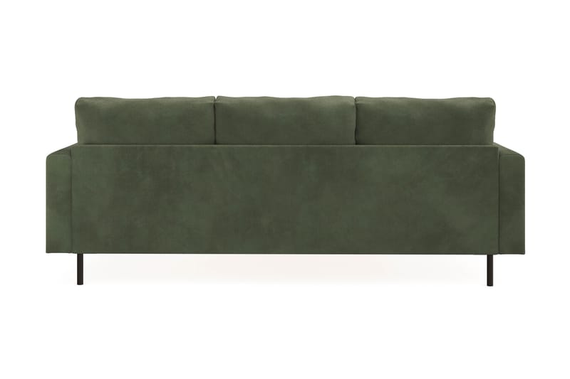 Menard Compact 3-sits Vänstervänd L-formad Divansoffa i Manchester - Grön - Möbler - Soffa - Divansoffor & schäslongsoffa