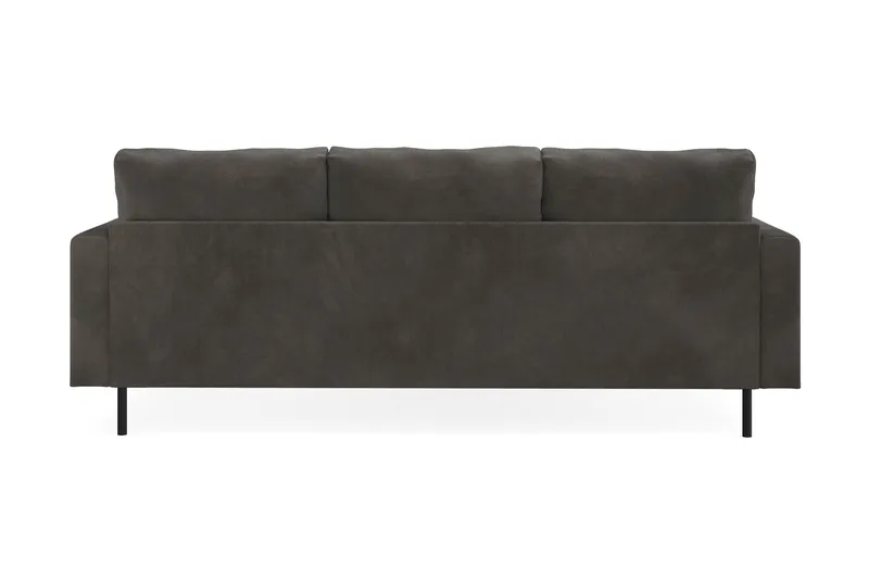 Menard Compact 3-sits Vänstervänd L-formad Divansoffa i Manchester - Mörkgrå - Möbler - Soffa - Divansoffor & schäslongsoffa