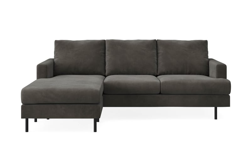 Menard Compact 3-sits Vänstervänd L-formad Divansoffa i Manchester - Mörkgrå - Möbler - Soffa - Divansoffor & schäslongsoffa