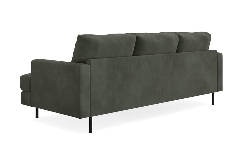 Menard Compact 3-sits Vänstervänd L-formad Divansoffa i Manchester - Mörkgrön - Möbler - Soffa - Divansoffor & schäslongsoffa
