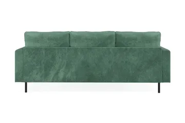 Menard Compact 3-sits Vänstervänd L-formad Divansoffa i Sammet - Mörkgrön - Möbler - Soffa - Divansoffor & schäslongsoffa