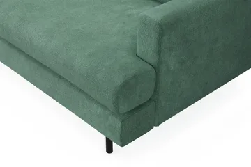Menard Compact 3-sits Vänstervänd L-formad Divansoffa i Sammet - Mörkgrön - Möbler - Soffa - Divansoffor & schäslongsoffa