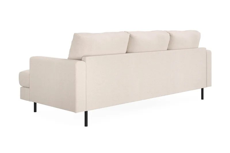 Menard Compact 3-sits Vänstervänd L-formad Divansoffa i Tyg - Beige - Möbler - Soffa - Divansoffor & schäslongsoffa