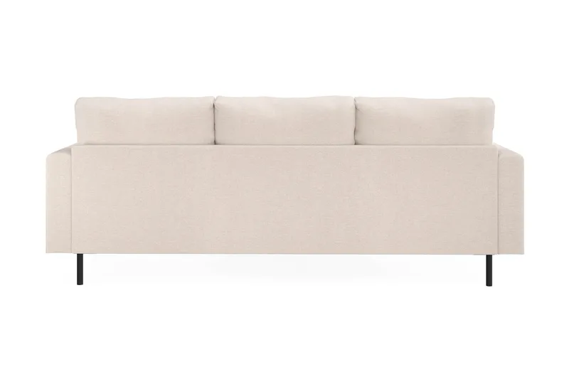 Menard Compact 3-sits Vänstervänd L-formad Divansoffa i Tyg - Beige - Möbler - Soffa - Divansoffor & schäslongsoffa