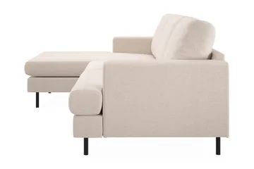 Menard Compact 3-sits Vänstervänd L-formad Divansoffa i Tyg - Beige - Möbler - Soffa - Divansoffor & schäslongsoffa