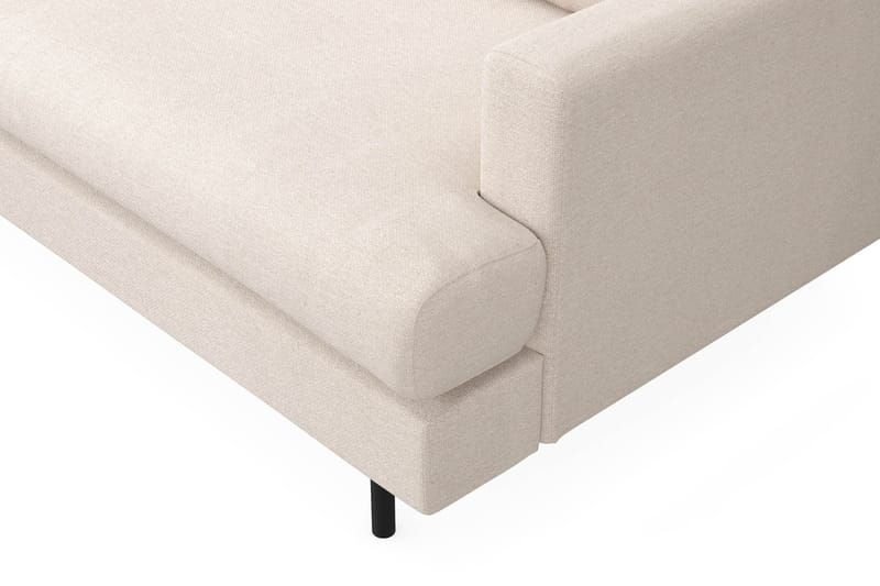 Menard Compact 3-sits Vänstervänd L-formad Divansoffa i Tyg - Beige - Möbler - Soffa - Divansoffor & schäslongsoffa