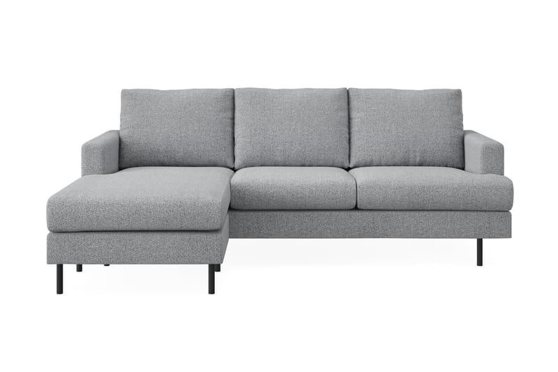Menard Compact 3-sits Vänstervänd L-formad Divansoffa i Tyg - Grå - Möbler - Soffa - Divansoffor & schäslongsoffa