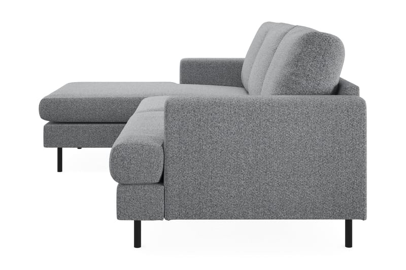 Menard Compact 3-sits Vänstervänd L-formad Divansoffa i Tyg - Grå - Möbler - Soffa - Divansoffor & schäslongsoffa