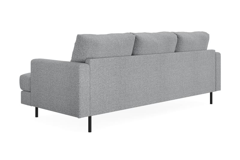 Menard Compact 3-sits Vänstervänd L-formad Divansoffa i Tyg - Grå - Möbler - Soffa - Divansoffor & schäslongsoffa