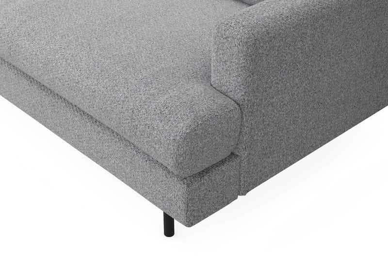 Menard Compact 3-sits Vänstervänd L-formad Divansoffa i Tyg - Grå - Möbler - Soffa - Divansoffor & schäslongsoffa