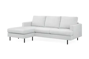 Menard Compact 3-sits Vänstervänd L-formad Divansoffa i Tyg - Ljusgrå - Möbler - Soffa - Divansoffor & schäslongsoffa