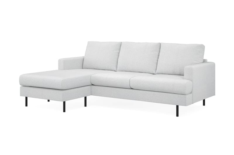 Menard Compact 3-sits Vänstervänd L-formad Divansoffa i Tyg - Ljusgrå - Möbler - Soffa - Divansoffor & schäslongsoffa