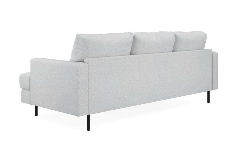 Menard Compact 3-sits Vänstervänd L-formad Divansoffa i Tyg - Ljusgrå - Möbler - Soffa - Divansoffor & schäslongsoffa