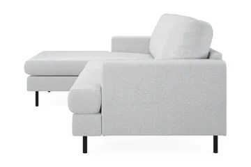 Menard Compact 3-sits Vänstervänd L-formad Divansoffa i Tyg - Ljusgrå - Möbler - Soffa - Divansoffor & schäslongsoffa