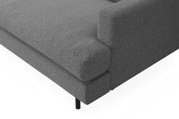 Menard Compact 3-sits Vänstervänd L-formad Divansoffa i Tyg - Mörkgrå - Möbler - Soffa - Divansoffor & schäslongsoffa