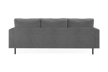 Menard Compact 3-sits Vänstervänd L-formad Divansoffa i Tyg - Mörkgrå - Möbler - Soffa - Divansoffor & schäslongsoffa