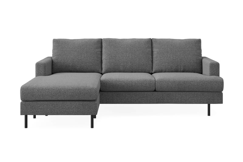 Menard Compact 3-sits Vänstervänd L-formad Divansoffa i Tyg - Mörkgrå - Möbler - Soffa - Divansoffor & schäslongsoffa