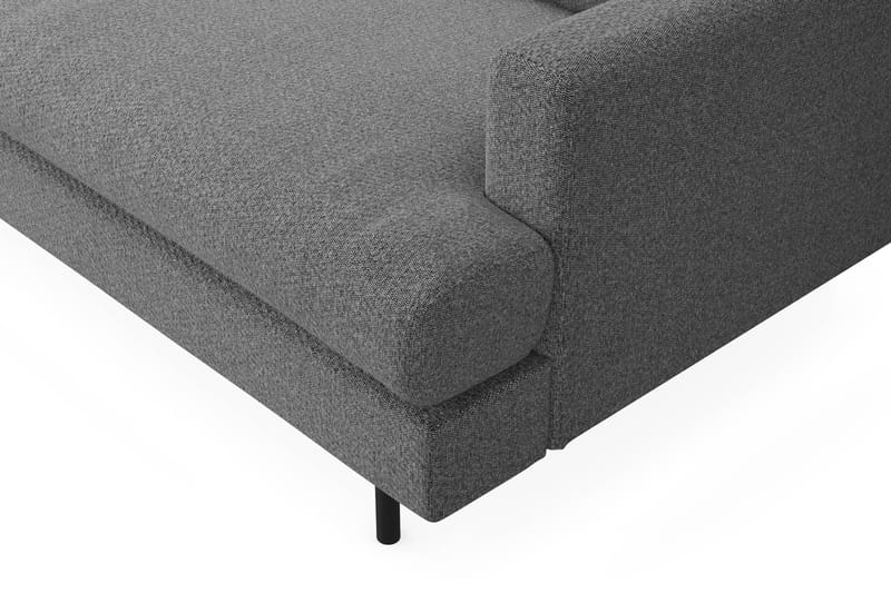 Menard Compact 3-sits Vänstervänd L-formad Divansoffa i Tyg - Mörkgrå - Möbler - Soffa - Divansoffor & schäslongsoffa