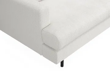 Menard Compact 4-sits Högervänd L-formad Schäslongsoffa i Bouclé - Vit - Möbler - Soffa - Divansoffor & schäslongsoffa