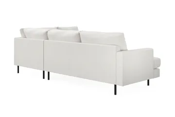 Menard Compact 4-sits Högervänd L-formad Schäslongsoffa i Bouclé - Vit - Möbler - Soffa - Divansoffor & schäslongsoffa