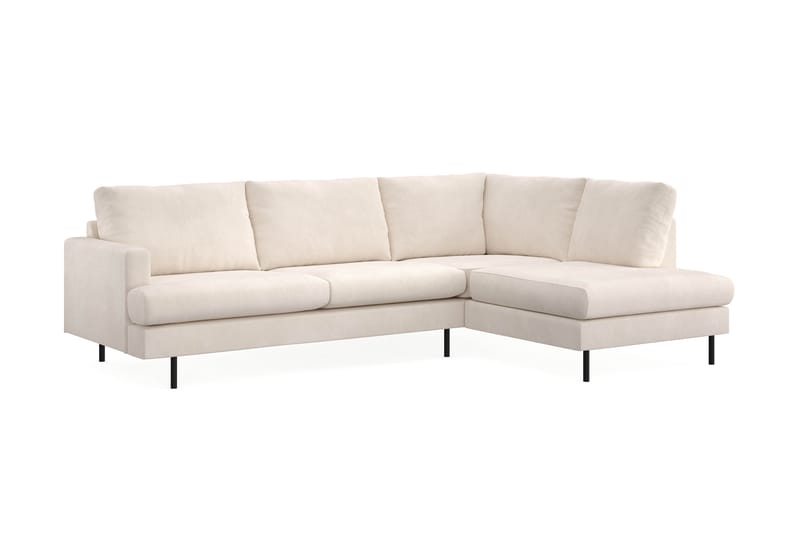 Menard Compact 4-sits Högervänd L-formad Schäslongsoffa i Manchester - Beige - Möbler - Soffa - Divansoffor & schäslongsoffa
