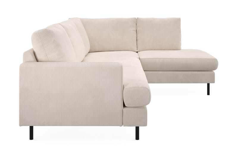 Menard Compact 4-sits Högervänd L-formad Schäslongsoffa i Manchester - Beige - Möbler - Soffa - Divansoffor & schäslongsoffa