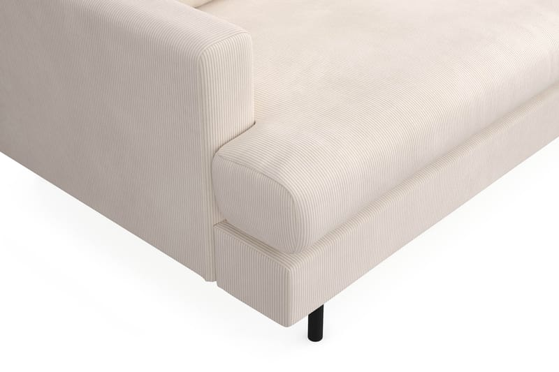 Menard Compact 4-sits Högervänd L-formad Schäslongsoffa i Manchester - Beige - Möbler - Soffa - Divansoffor & schäslongsoffa