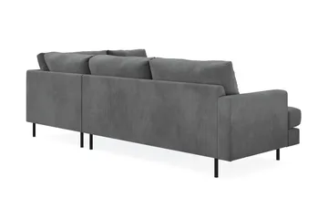 Menard Compact 4-sits Högervänd L-formad Schäslongsoffa i Manchester - Grå - Möbler - Soffa - Divansoffor & schäslongsoffa