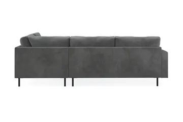 Menard Compact 4-sits Högervänd L-formad Schäslongsoffa i Manchester - Grå - Möbler - Soffa - Divansoffor & schäslongsoffa