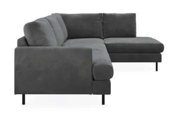 Menard Compact 4-sits Högervänd L-formad Schäslongsoffa i Manchester - Grå - Möbler - Soffa - Divansoffor & schäslongsoffa