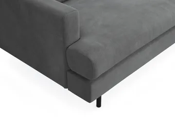 Menard Compact 4-sits Högervänd L-formad Schäslongsoffa i Manchester - Grå - Möbler - Soffa - Divansoffor & schäslongsoffa