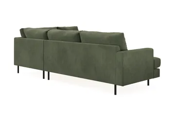 Menard Compact 4-sits Högervänd L-formad Schäslongsoffa i Manchester - Grön - Möbler - Soffa - Divansoffor & schäslongsoffa