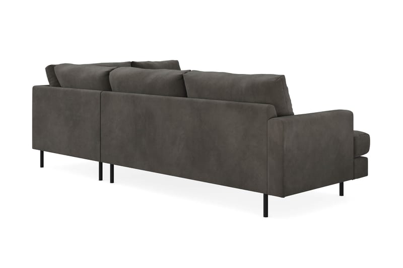 Menard Compact 4-sits Högervänd L-formad Schäslongsoffa i Manchester - Mörkgrå - Möbler - Soffa - Divansoffor & schäslongsoffa