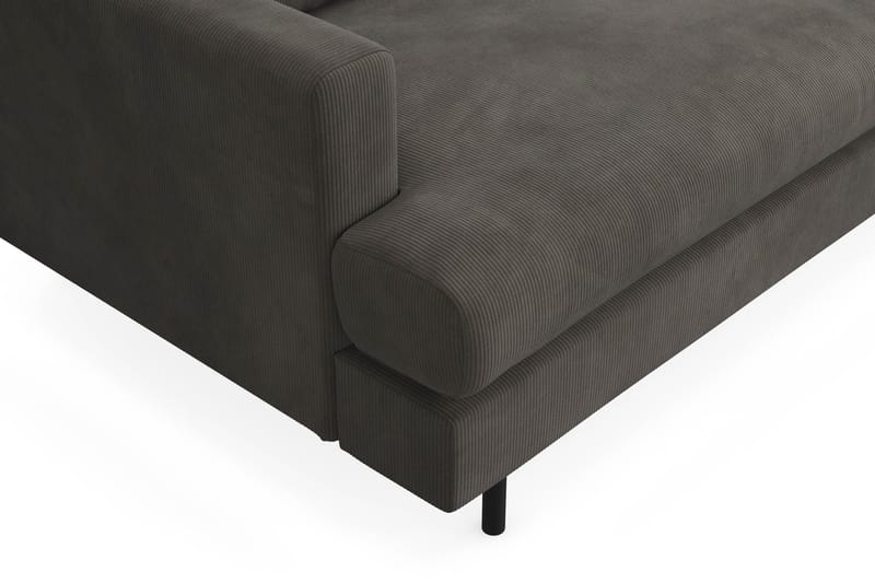 Menard Compact 4-sits Högervänd L-formad Schäslongsoffa i Manchester - Mörkgrå - Möbler - Soffa - Divansoffor & schäslongsoffa