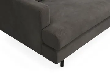 Menard Compact 4-sits Högervänd L-formad Schäslongsoffa i Manchester - Mörkgrå - Möbler - Soffa - Divansoffor & schäslongsoffa