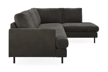 Menard Compact 4-sits Högervänd L-formad Schäslongsoffa i Manchester - Mörkgrå - Möbler - Soffa - Divansoffor & schäslongsoffa