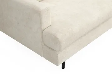 Menard Compact 4-sits Högervänd L-formad Schäslongsoffa i Sammet - Krämvit - Möbler - Soffa - Divansoffor & schäslongsoffa