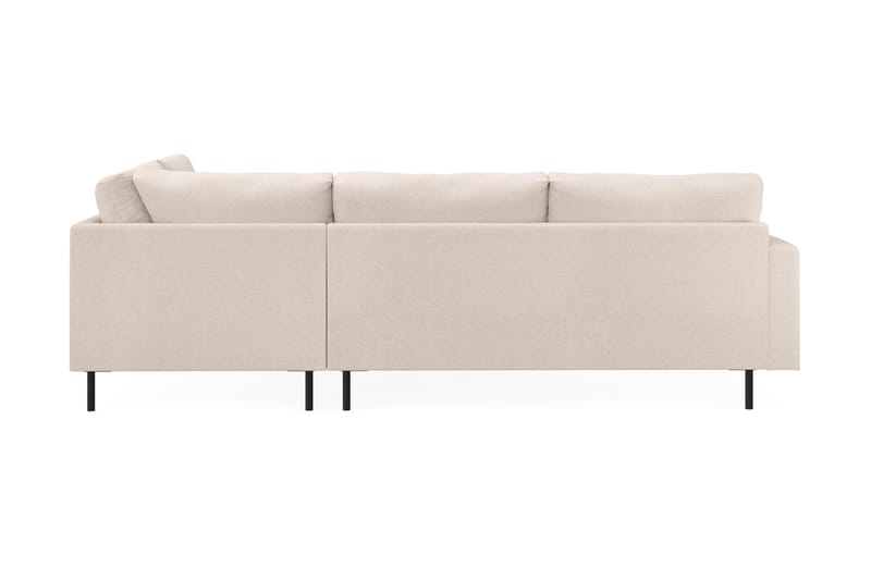Menard Compact 4-sits Högervänd L-formad Schäslongsoffa i Tyg - Beige - Möbler - Soffa - Divansoffor & schäslongsoffa