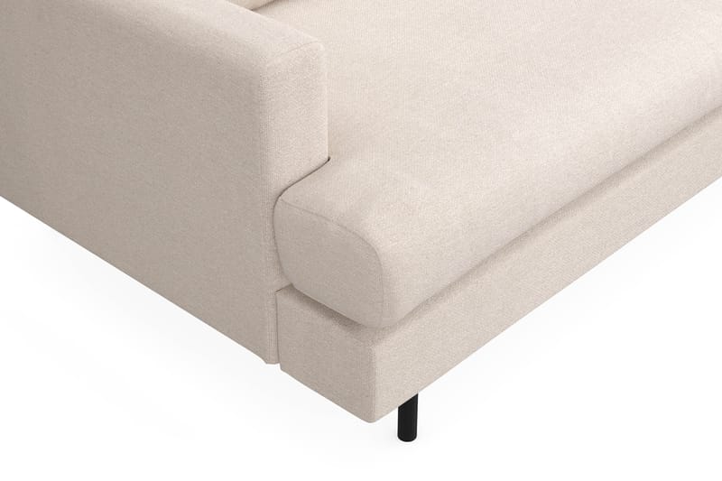 Menard Compact 4-sits Högervänd L-formad Schäslongsoffa i Tyg - Beige - Möbler - Soffa - Divansoffor & schäslongsoffa