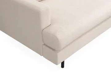 Menard Compact 4-sits Högervänd L-formad Schäslongsoffa i Tyg - Beige - Möbler - Soffa - Divansoffor & schäslongsoffa