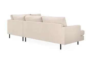 Menard Compact 4-sits Högervänd L-formad Schäslongsoffa i Tyg - Beige - Möbler - Soffa - Divansoffor & schäslongsoffa