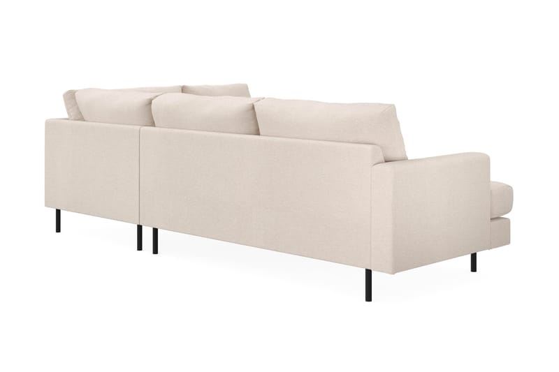 Menard Compact 4-sits Högervänd L-formad Schäslongsoffa i Tyg - Beige - Möbler - Soffa - Divansoffor & schäslongsoffa